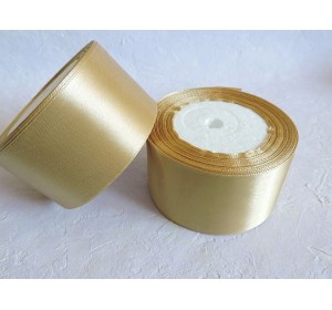 Атласная лента 50 мм, цв. темно-бежевый № 186