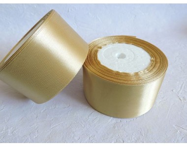 Атласная лента 50 мм, цв. темно-бежевый № 186