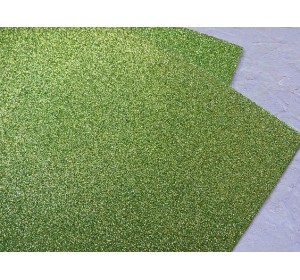  Фоамиран глиттерный 2мм (20*30см), цв. фисташковый - 1 лист