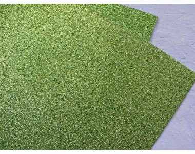 Фоамиран глиттерный 2мм (20*30см), цв. фисташковый - 1 лист