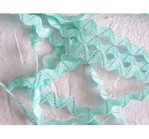 Тесьма с люрексом "Вьюнок" 0,6 см, цв. аквамарин - 1 м.