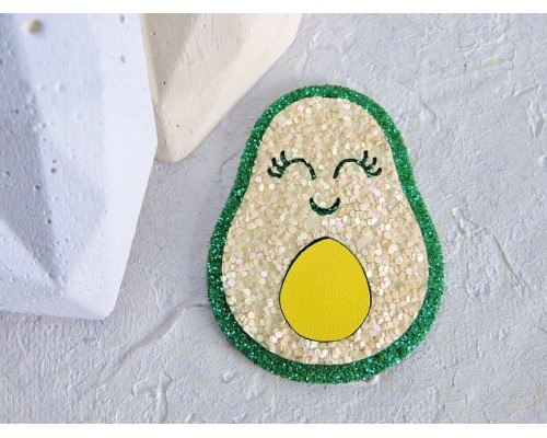 Патч сборный "Авокадо", 50*39 мм, цв. зеленый - 1 шт.