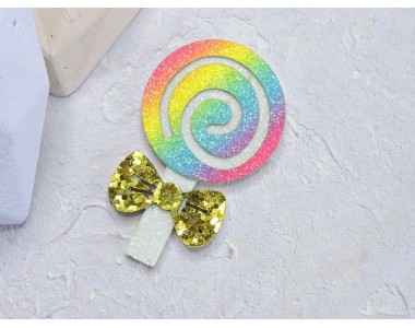 Патч сборный "Конфетка", 50*30 мм, цв. радужный - 1 шт.