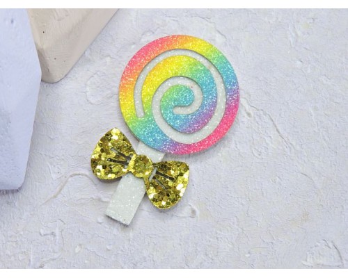 Патч сборный "Конфетка", 50*30 мм, цв. радужный - 1 шт.