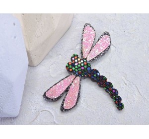 Патч сборный "Стрекоза", 50*35 мм, цв. мультицвет - 1 шт.  