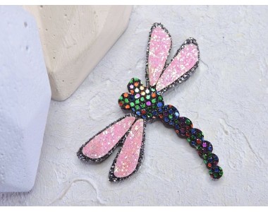 Патч сборный "Стрекоза", 50*35 мм, цв. мультицвет - 1 шт.