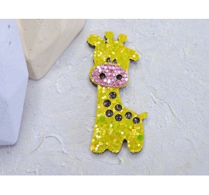 Патч сборный "Жирафик", 50*25 мм, цв. желтый - 1 шт. 