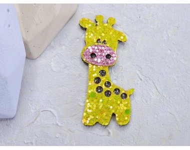 Патч сборный "Жирафик", 50*25 мм, цв. желтый - 1 шт.