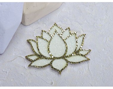 Патч сборный "Лотос", 50*35 мм, цв. золото - 1 шт.