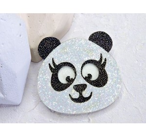 Патч сборный "Панда", 50 мм, цв. бело-черный - 1 шт.  