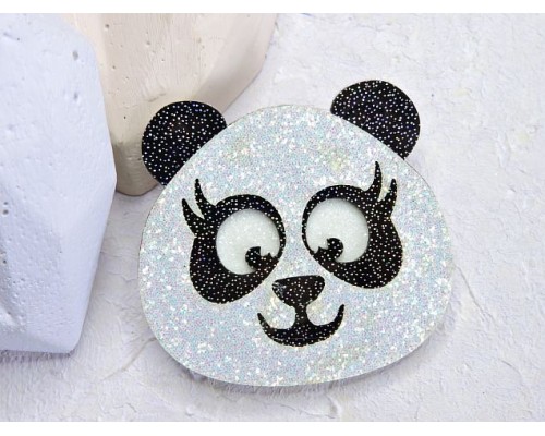 Патч сборный "Панда", 50 мм, цв. бело-черный - 1 шт.  