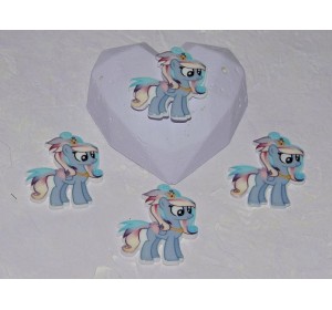 Кабошон-вырубка 35 мм "Пони- сиреневый" - 1 шт