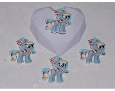 Кабошон-вырубка 35 мм "Пони- сиреневый" - 1 шт