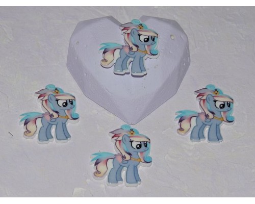 Кабошон-вырубка 35 мм "Пони- сиреневый" - 1 шт