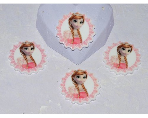 Кабошон-вырубка 30 мм "Анна" - 1 шт