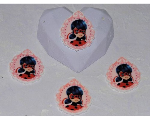 Кабошон-вырубка 28*5 мм "Леди Баг" -  1 шт