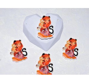 Кабошон-вырубка "Девочка-гепард" 36*26 мм - 1 шт