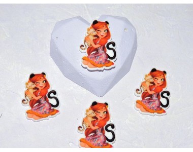 Кабошон-вырубка "Девочка-гепард" 36*26 мм - 1 шт