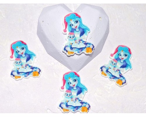 Кабошон-вырубка "Девочка-сова" 36*27 мм - 1 шт