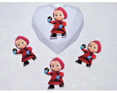 Кабошон-вырубка 42*25 мм "Маша" -  1 шт