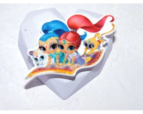 Кабошон-вырубка 70*40 мм "Шерри и Шайн" - 1 шт