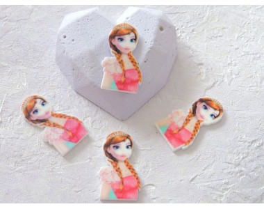 Кабошон-вырубка 35*20 мм "Анна" -  1 шт