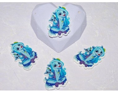 Кабошон-вырубка "Девочка-волк" 36*25 мм - 1 шт