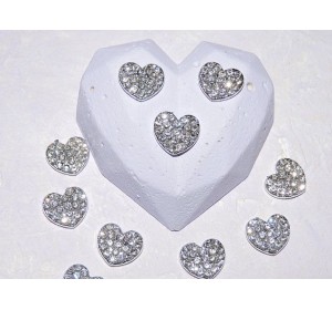 Кабошон флоризель пластик, "Сердечко" 14*13 мм -1 шт