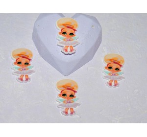 Кабошон-вырубка "Хэрдораблс " 35*20 мм ангелочек -1 шт