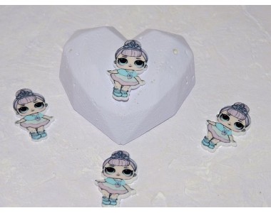 Кабошон-вырубка 30 мм "Лол принцесса" - 1 шт