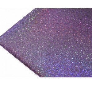 Кожзам голографик "Блестки", цв. сиреневый  - 1 лист