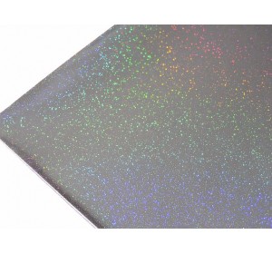 Кожзам голографик "Блестки", цв. серебро - 1 лист