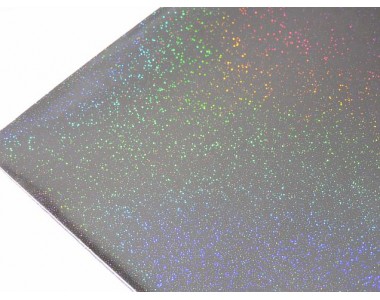 Кожзам голографик "Блестки", цв. серебро - 1 лист