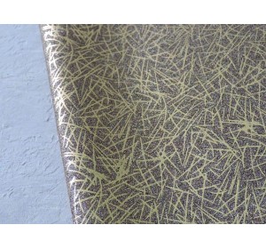 Кожзам с глиттером "Узоры", цв. коричневый (мягкий) - 1 лист