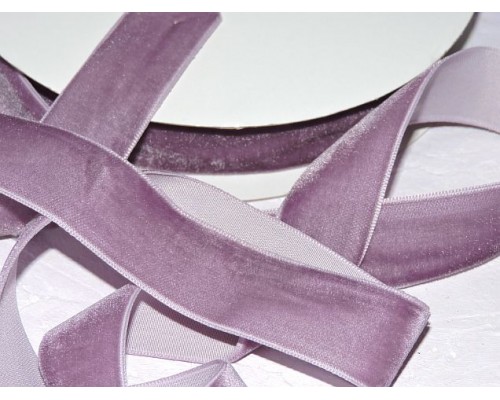 Лента бархатная 25 мм, цв.  пенка №199 - 1 м