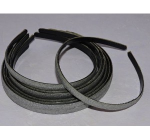 Ободок пластиковый с блестками 0,8 см,цв. серебро - 1 шт