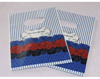 Пакет с ручкой 15*20 см, цв. синий - 1 шт