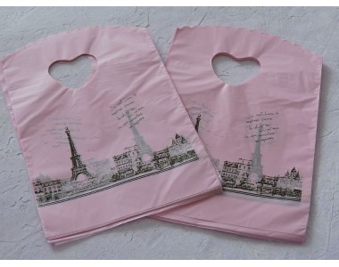 Пакет с ручкой 13*20 см, цв. Париж - 1 шт