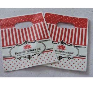 Пакет с ручкой 15*20 см, цв. красный - 1 шт