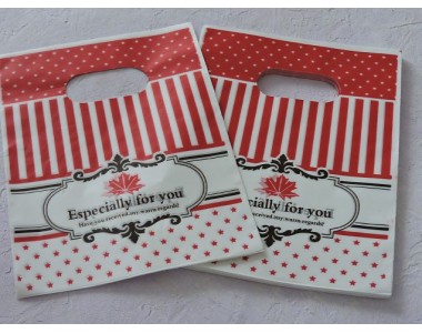 Пакет с ручкой 15*20 см, цв. красный - 1 шт