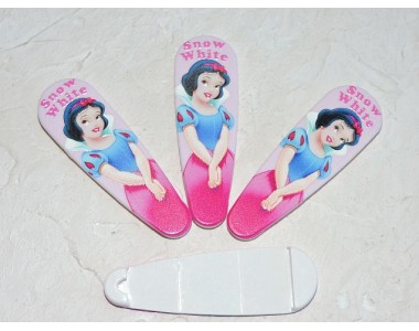 Кабошон-вырубка для заколки "Белоснежка в розовом платье" 55 мм - 1 шт