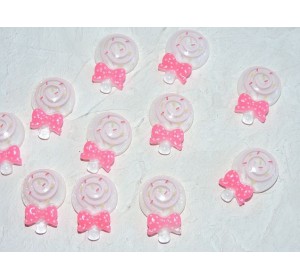 Кабошон "Леденец" 20 мм, цв. розовый - 1 шт.