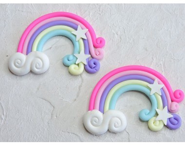 Кабошон "Радуга" 50*40 мм - 1 шт.