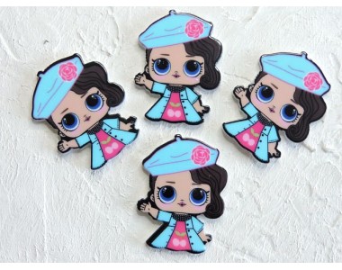 Кабошон-вырубка "ЛОЛ" 3,5 см - 1 шт.