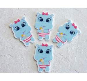 Кабошон-вырубка "Бегемотик" 2,8*3,5 см - 1 шт.