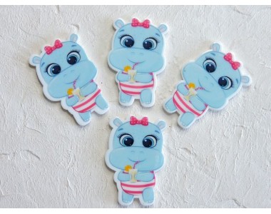 Кабошон-вырубка "Бегемотик" 2,8*3,5 см - 1 шт.