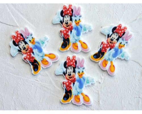 Кабошон-вырубка "Мини и Дейзи" 2,8-3,7 см - 1 шт.