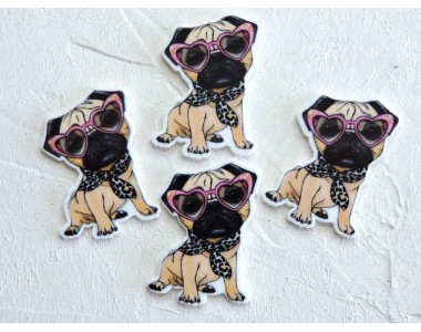 Кабошон-вырубка "Щенок" 2,8*3,5 см - 1 шт.