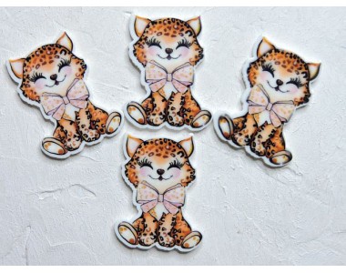 Кабошон-вырубка "Леопард" 2,7*3,5 см - 1 шт