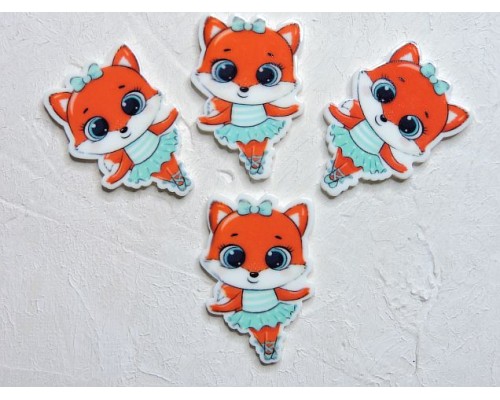 Кабошон-вырубка "Лисичка" 2,4*3,6 см - 1 шт